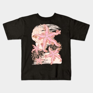 Starfish Pink Pastel Vintage Déco Style Kids T-Shirt